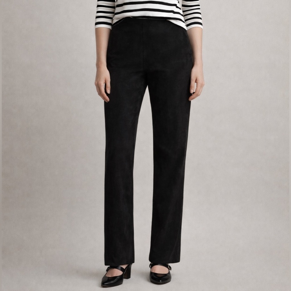Leather Clifford Michael soft, straight leg pants. 32" waist